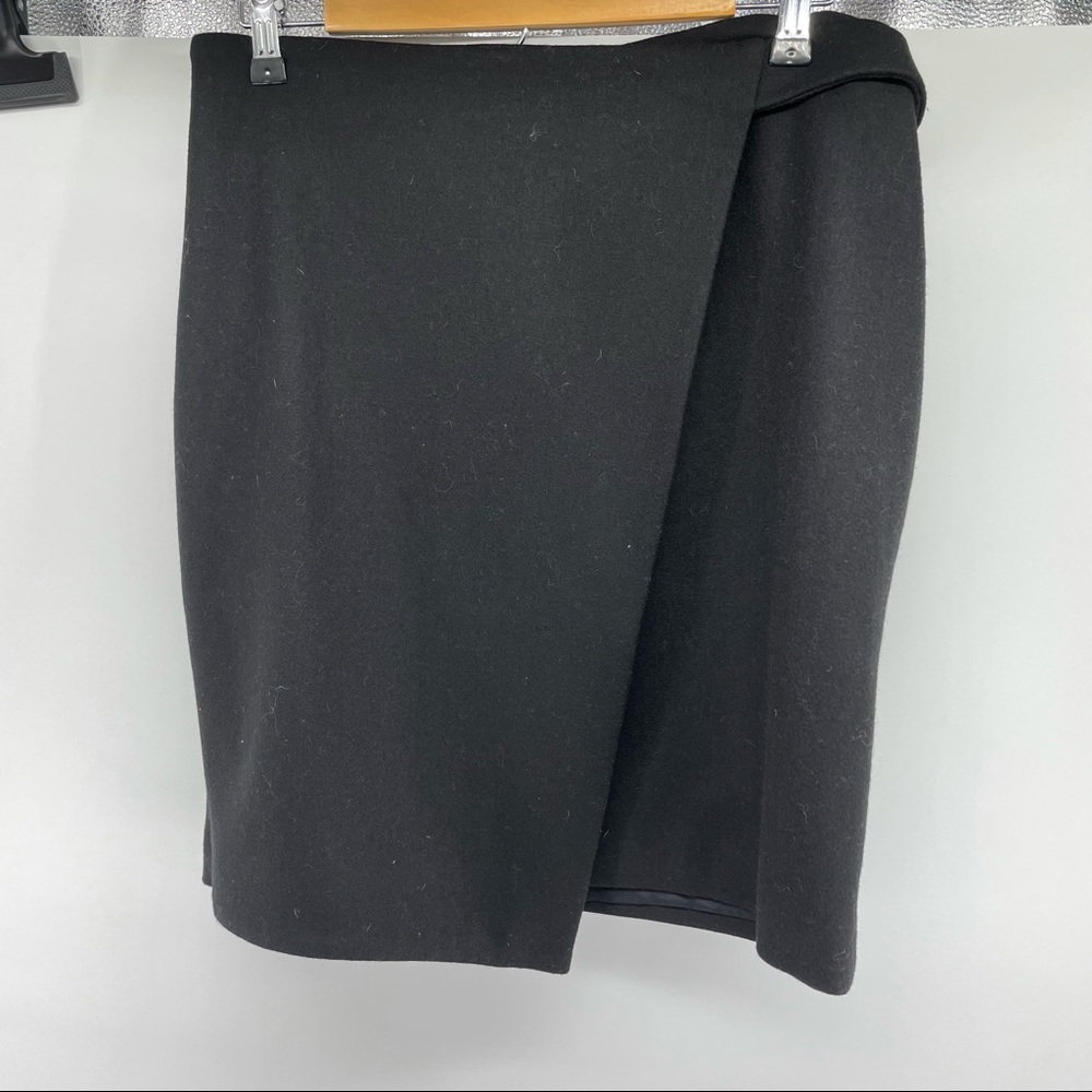 Kate Spade Saturday | Black Faux Wrap Skirt 4